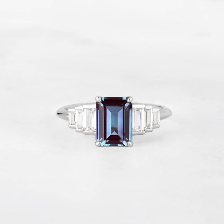 Symmar Emerald-cut Alexandrite Engagement Ring (Chris Customized)