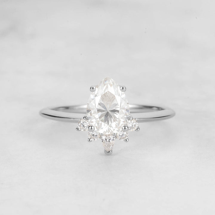 Verta Pear Moissanite Ring