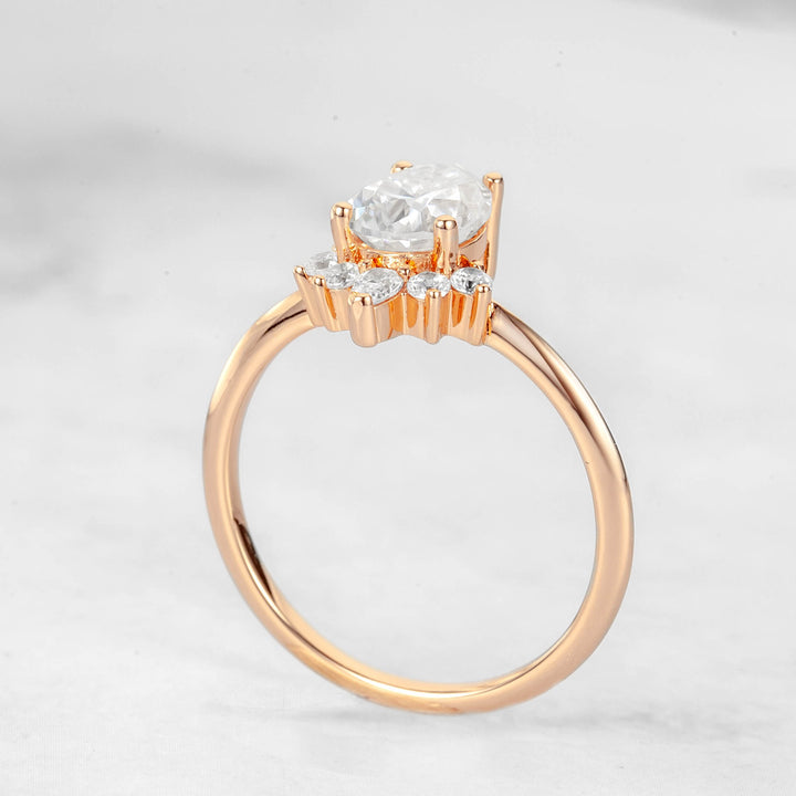 Verta Pear Moissanite Ring