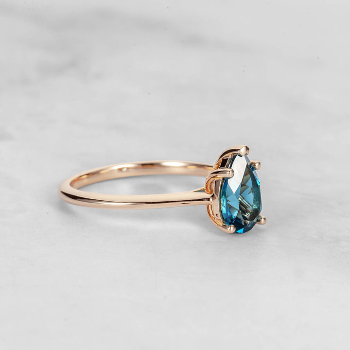 Pretti Pear Sapphire Engagement Ring