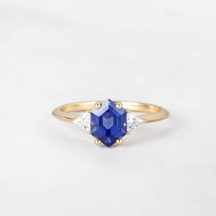 Symmar Hexagon Sapphire Ring