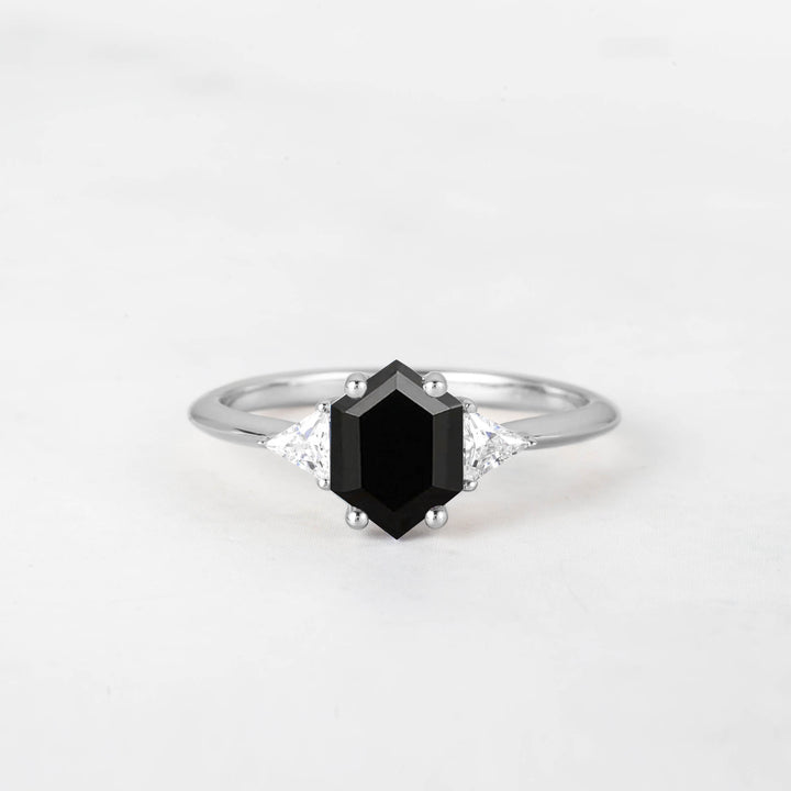 Symmar Hexagon Black Onyx Ring