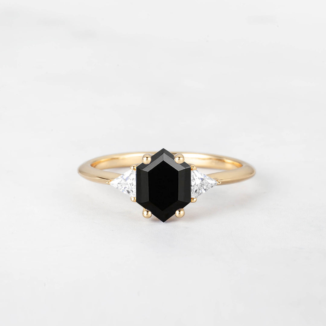 Symmar Hexagon Black Onyx Ring