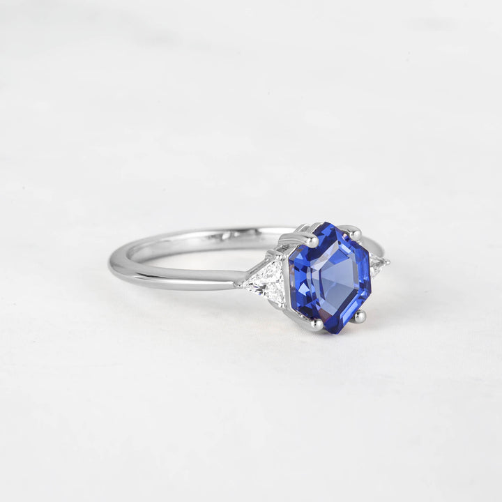 Symmar Hexagon Sapphire Ring