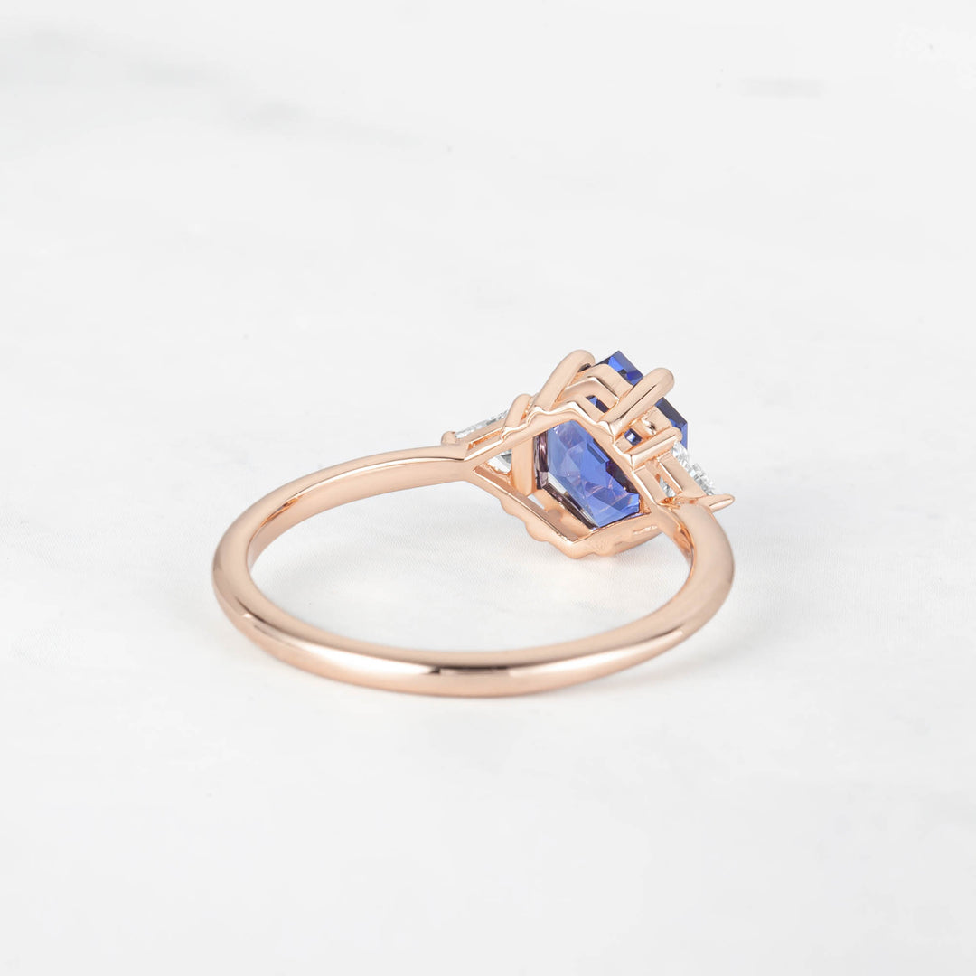 Symmar Hexagon Sapphire Ring