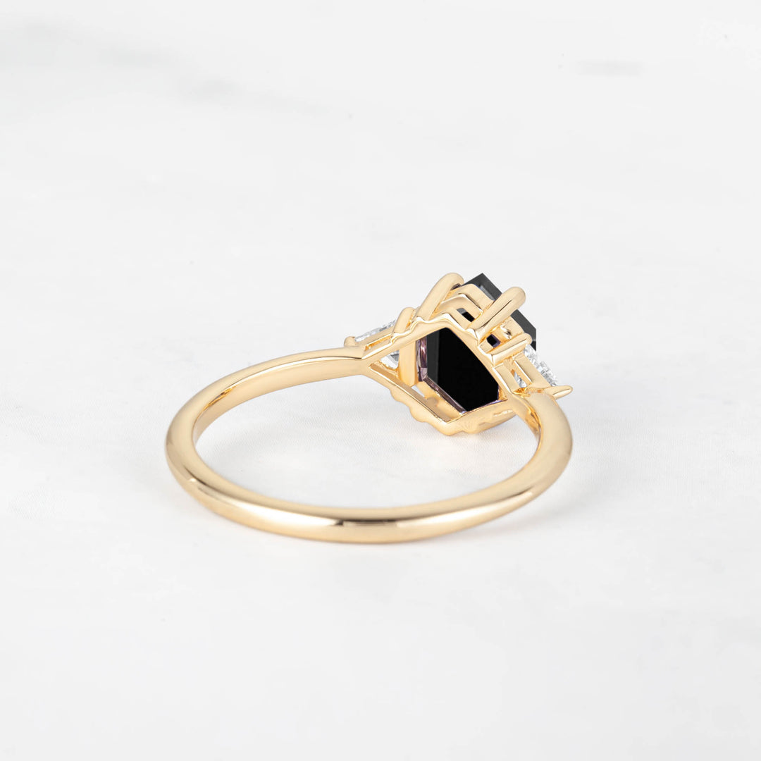 Symmar Hexagon Black Onyx Ring