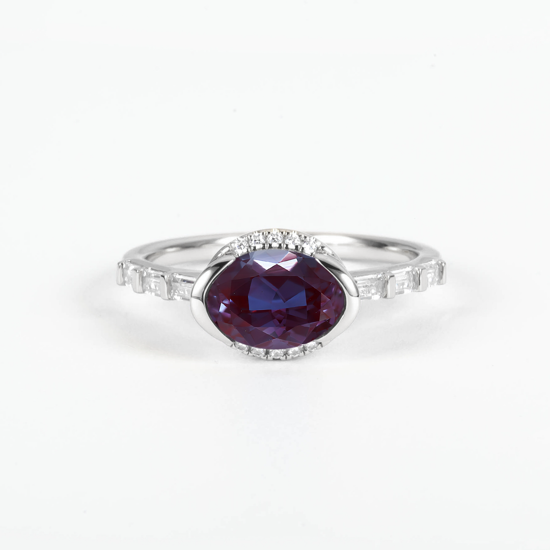 Satra Oval Alexandrite Diamond  Ring