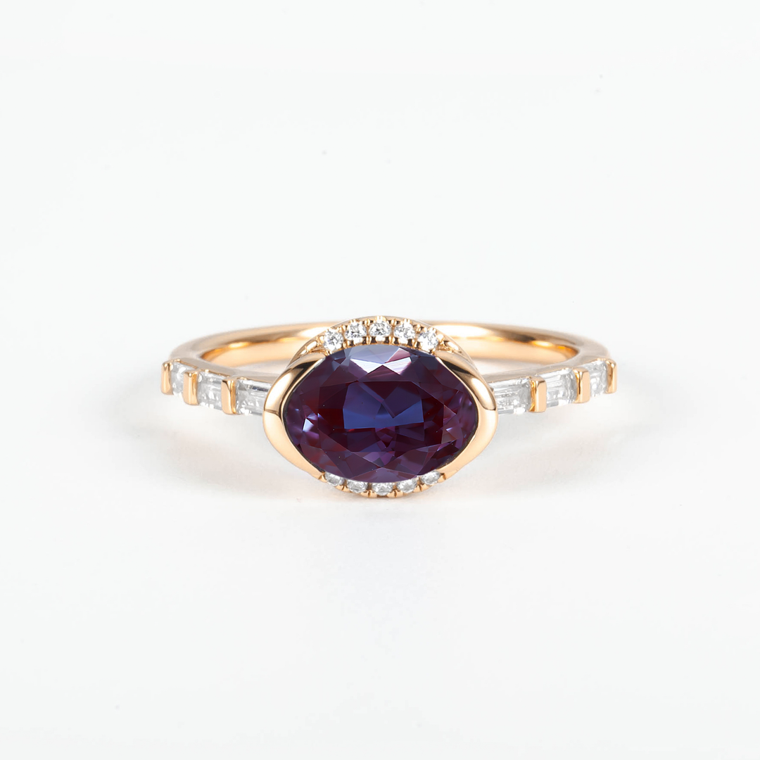 Satra Oval Alexandrite Diamond  Ring