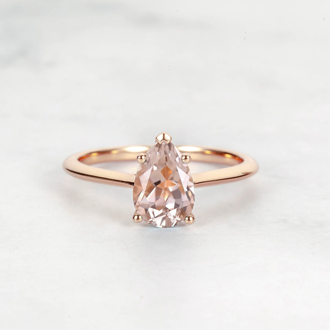 Pretti Pear Morganite Engagement Ring