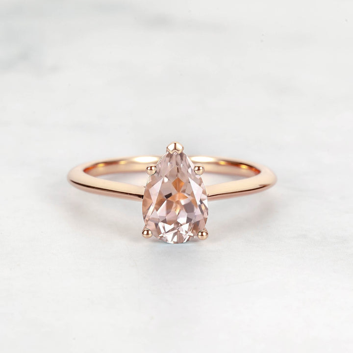 Pretti Pear Morganite Engagement Ring