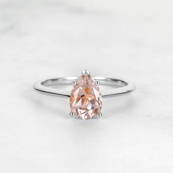 Pretti Pear Morganite Engagement Ring