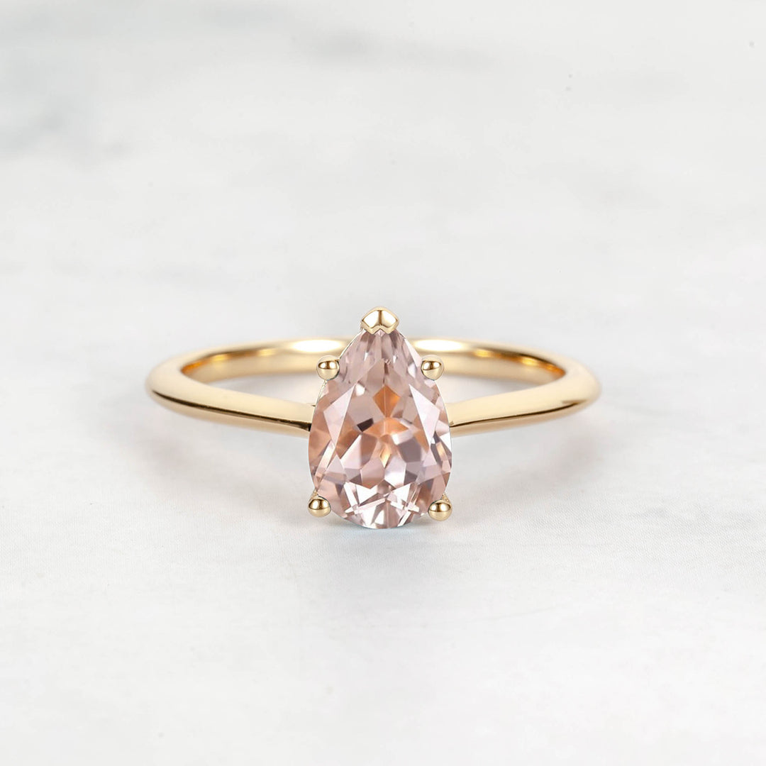 Pretti Pear Morganite Engagement Ring