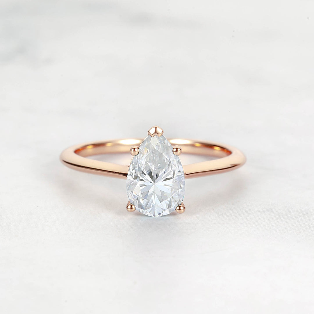 Pretti Pear Moissanite Engagement Ring