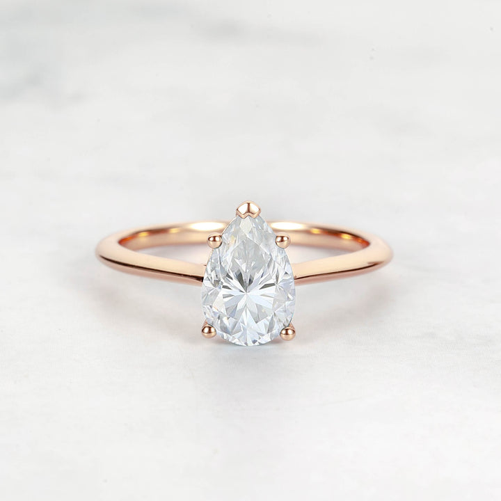 Pretti Pear Moissanite Engagement Ring