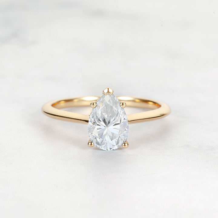 Pretti Pear Moissanite Engagement Ring