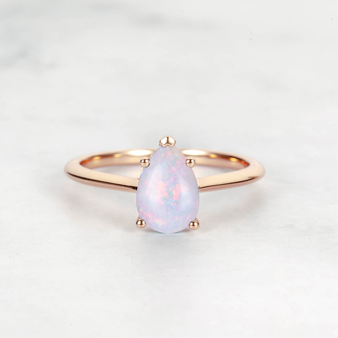 Pretti Pear Opal Engagement Ring