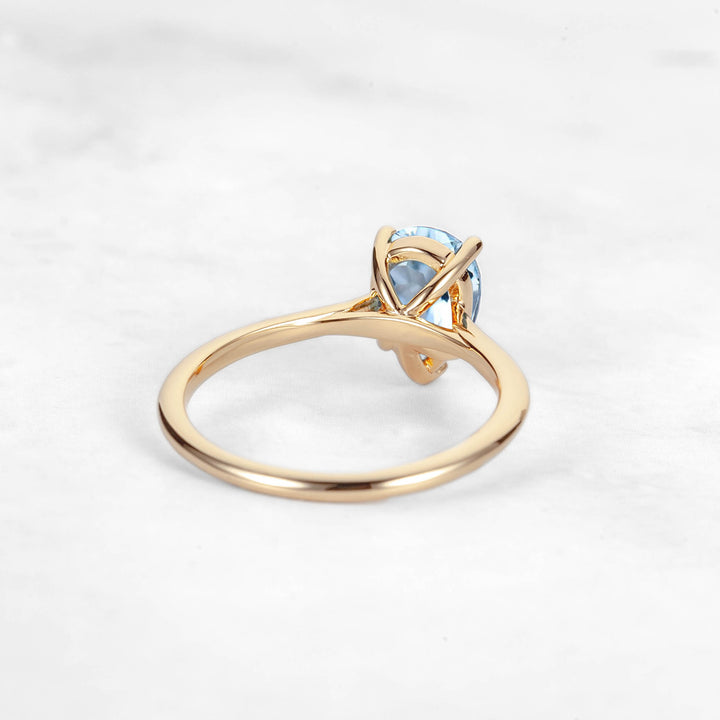 Pretti Pear Aquamarine Engagement Ring