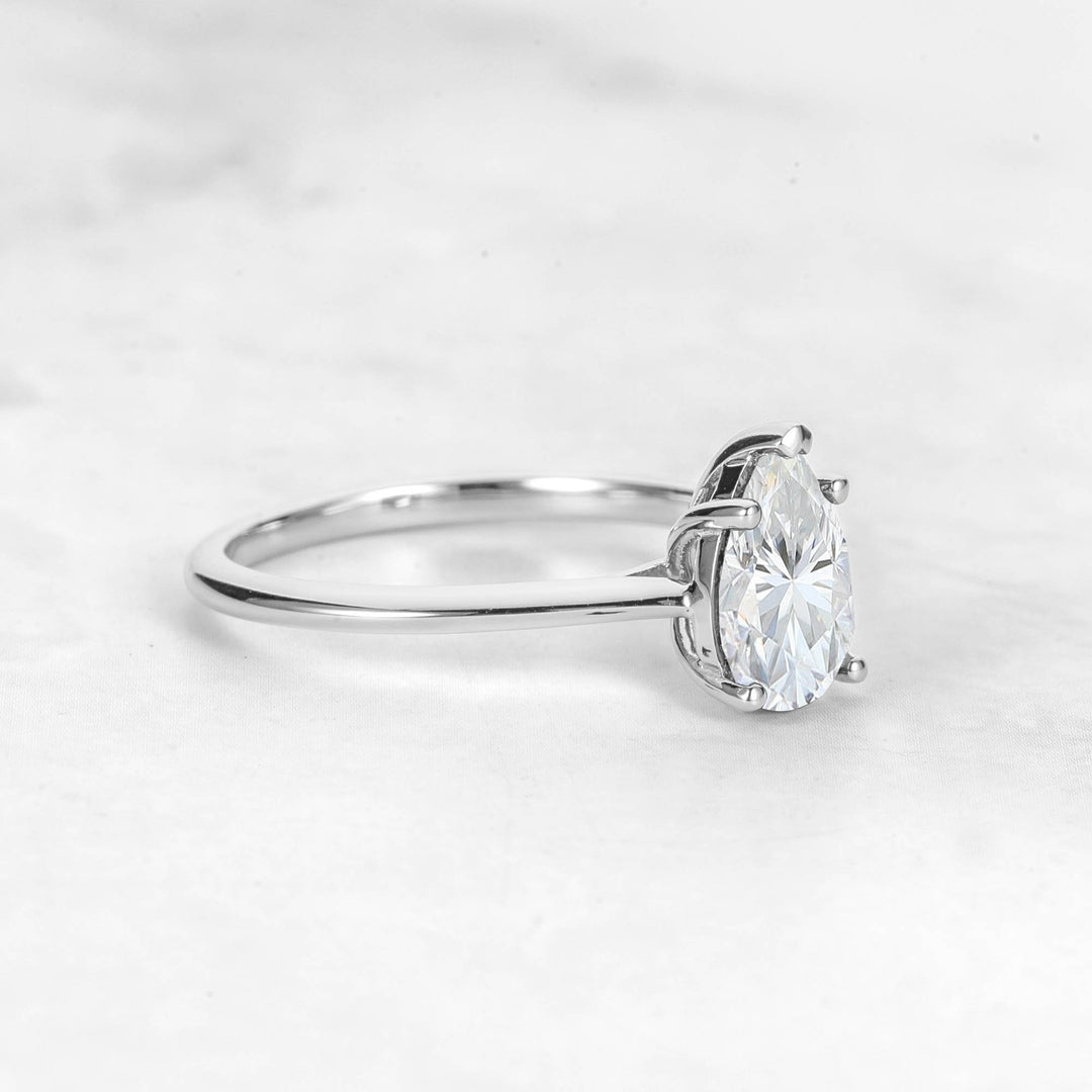 Pretti Pear Moissanite Engagement Ring