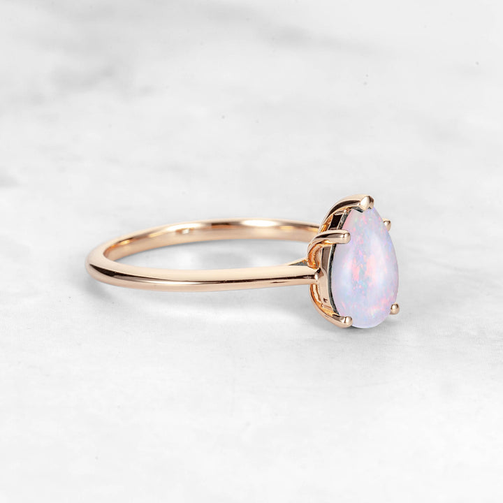 Pretti Pear Opal Engagement Ring