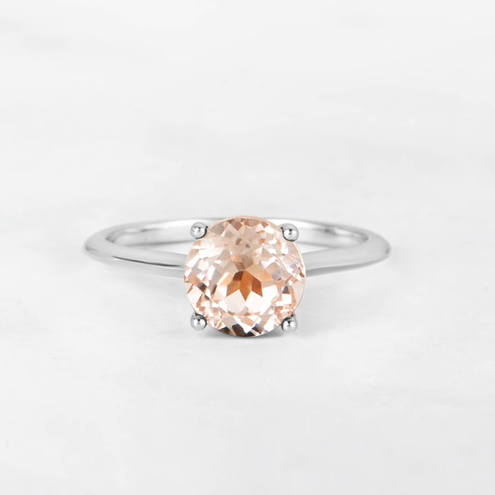 Pretti Round Morganite Engagement Ring