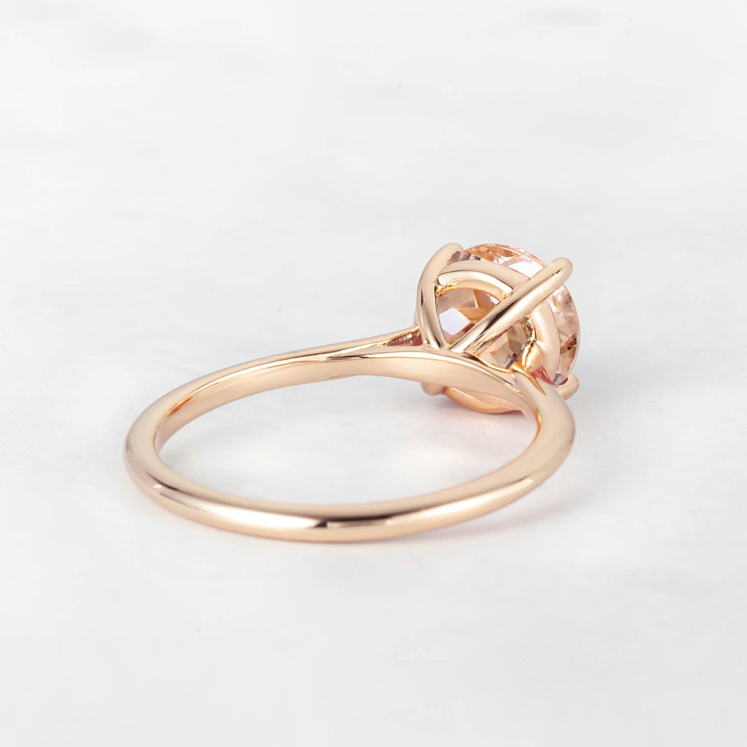 Pretti Round Morganite Engagement Ring