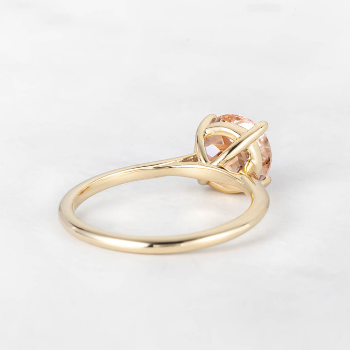 Pretti Round Morganite Engagement Ring