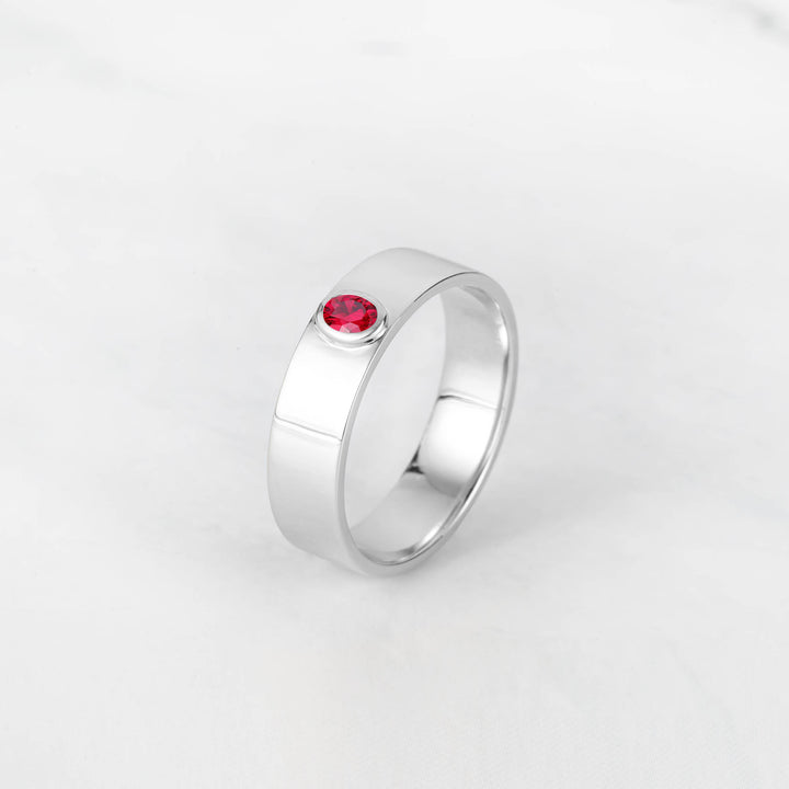 Satra Oval Ruby Engagement Ring