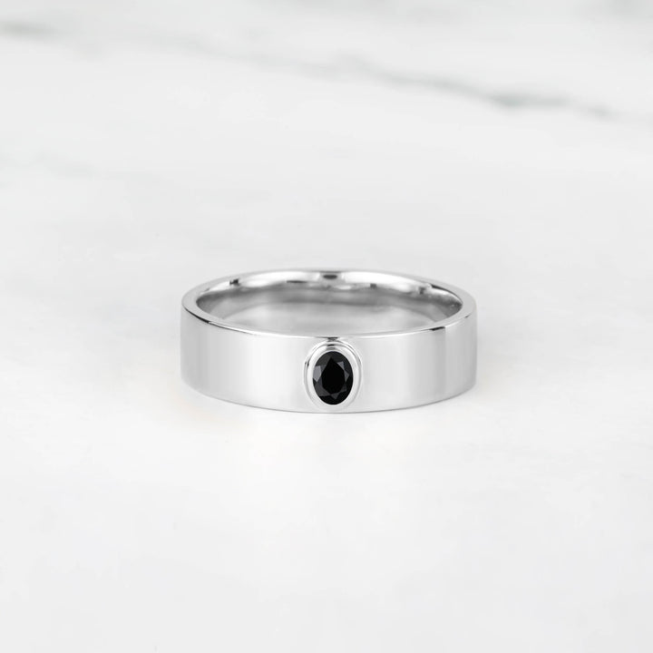 Satra Oval Black Onyx Engagement Ring