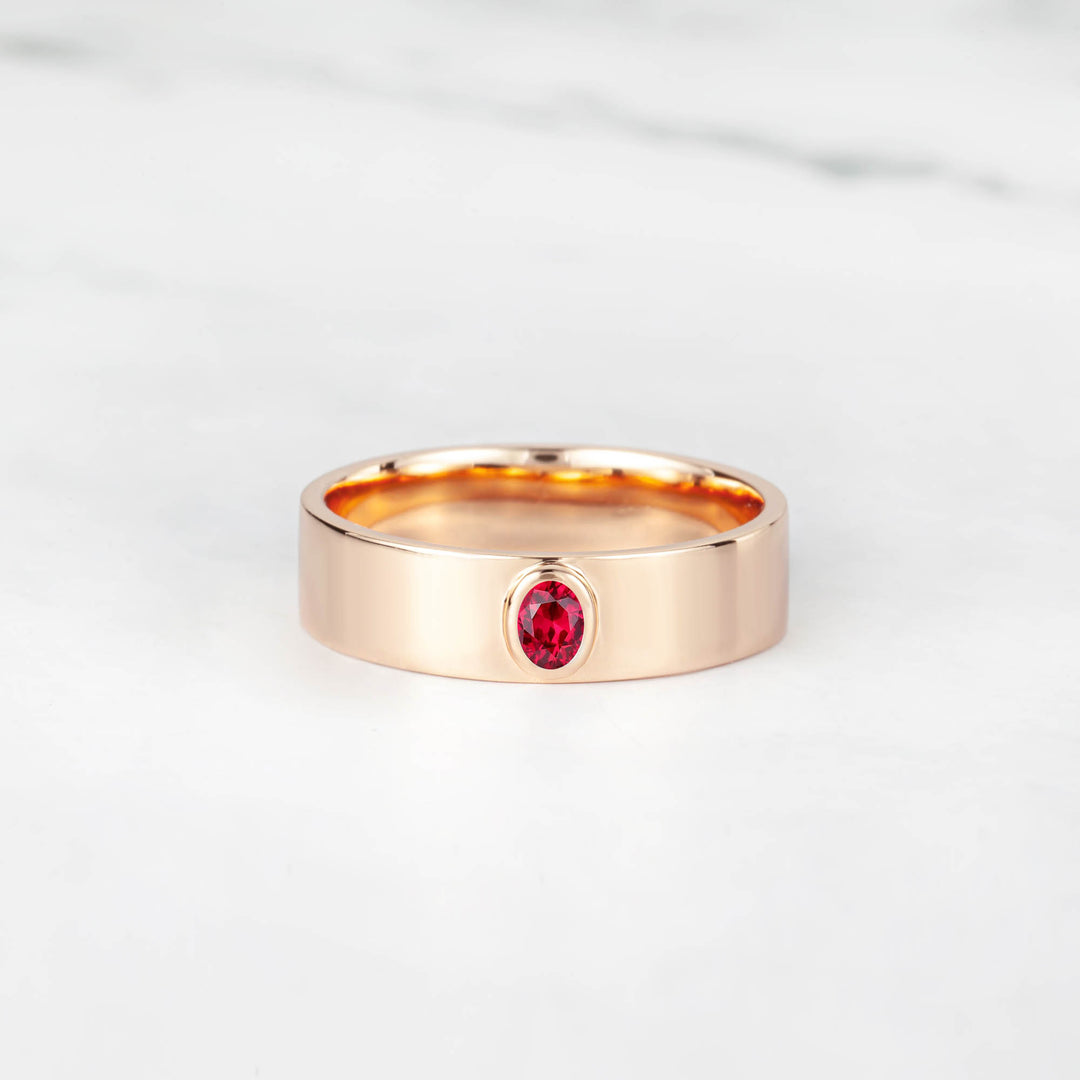 Satra Oval Ruby Engagement Ring