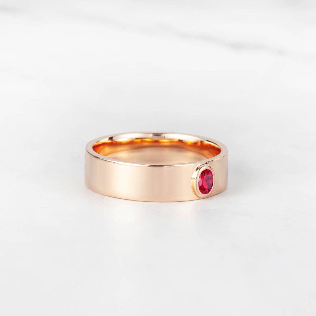 Satra Oval Ruby Engagement Ring