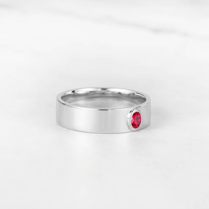 Satra Oval Ruby Engagement Ring