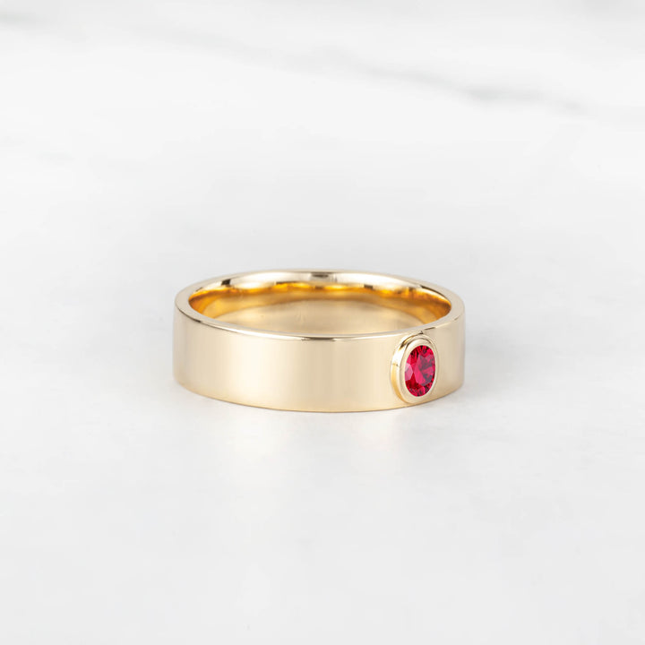 Satra Oval Ruby Engagement Ring