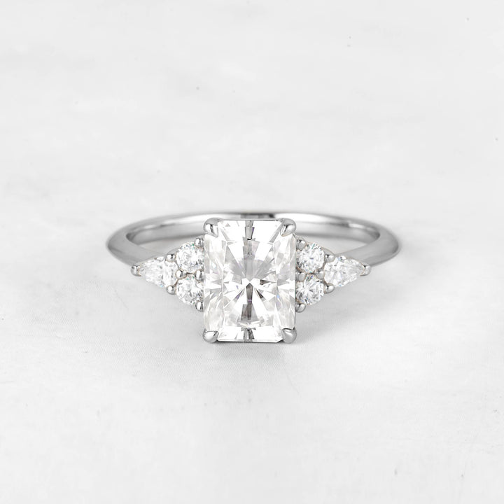 Symmar Emerald-cut Moissanite Engagement Ring