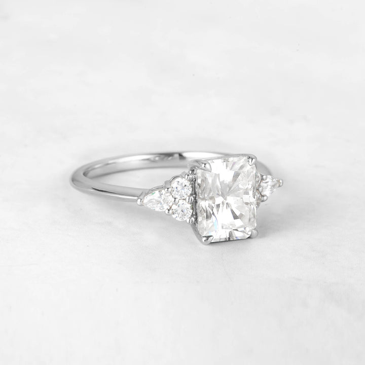 Symmar Emerald-cut Moissanite Engagement Ring