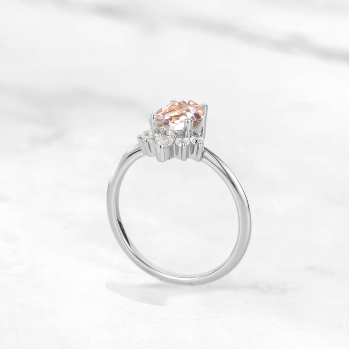 Verta Pear Morganite Engagement Ring