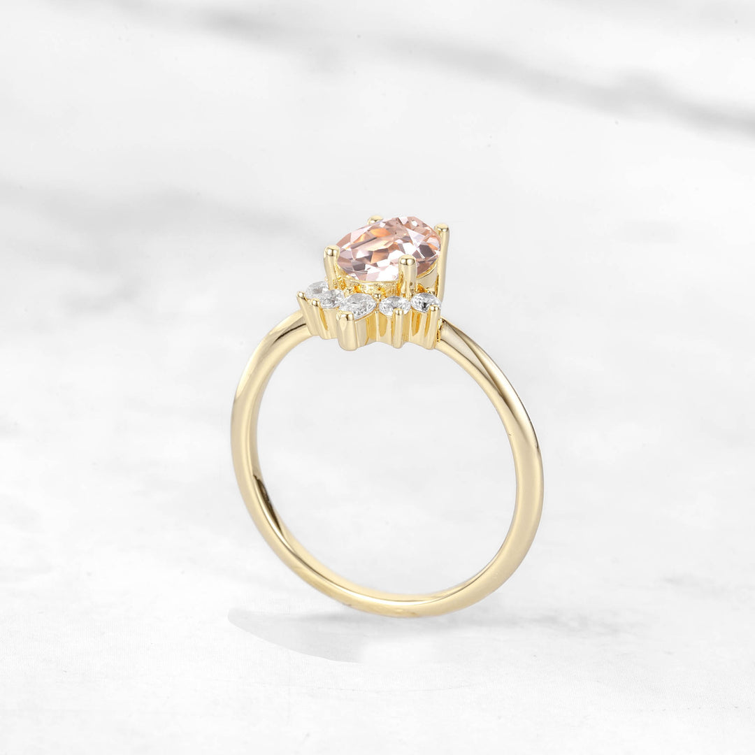 Verta Pear Morganite Engagement Ring